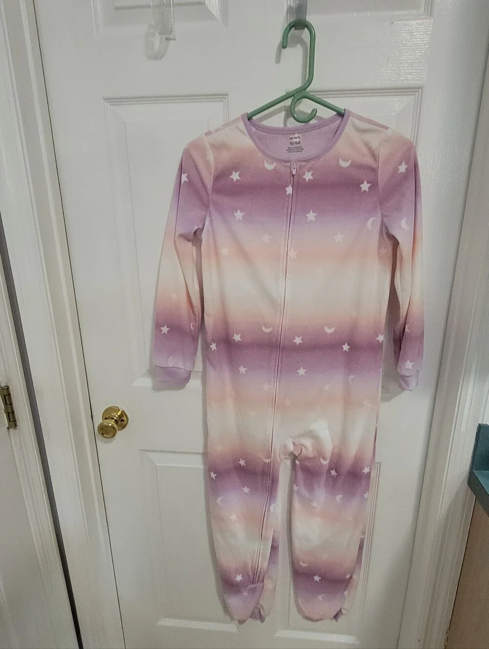 Girls Size 12 Pajama Lot Carter’s Wonder Nation Unicorn Zip-Up PJs